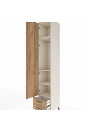 Hyperion Dolap 4 Raflı 2 Çekmeceli Tek Askılı 44x44x243 - S64M010V3B