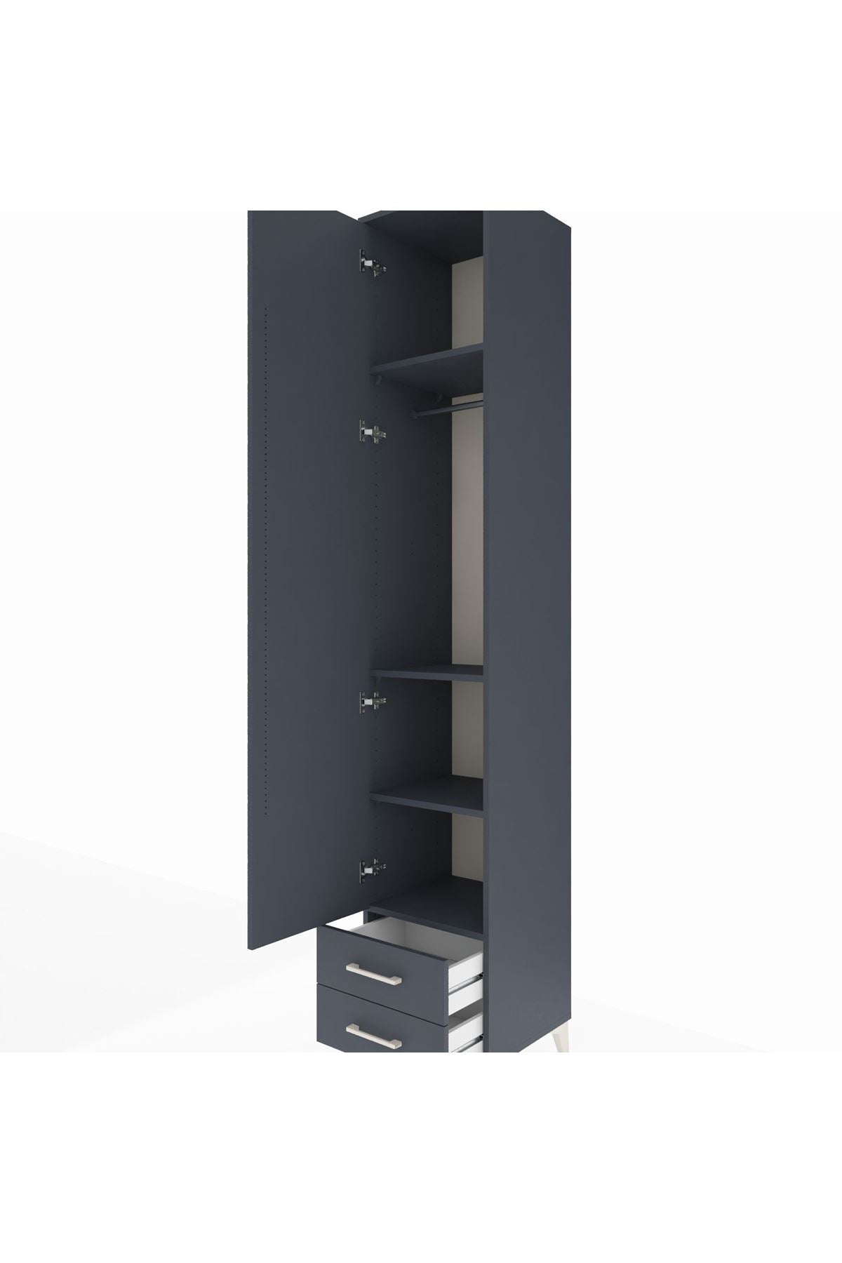 Hyperion Dolap 4 Raflı 2 Çekmeceli Tek Askılı 44x44x243 - S64M010V5B