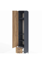 Hyperion Dolap 4 Raflı 2 Çekmeceli Tek Askılı 44x44x243 - S64M010V6B