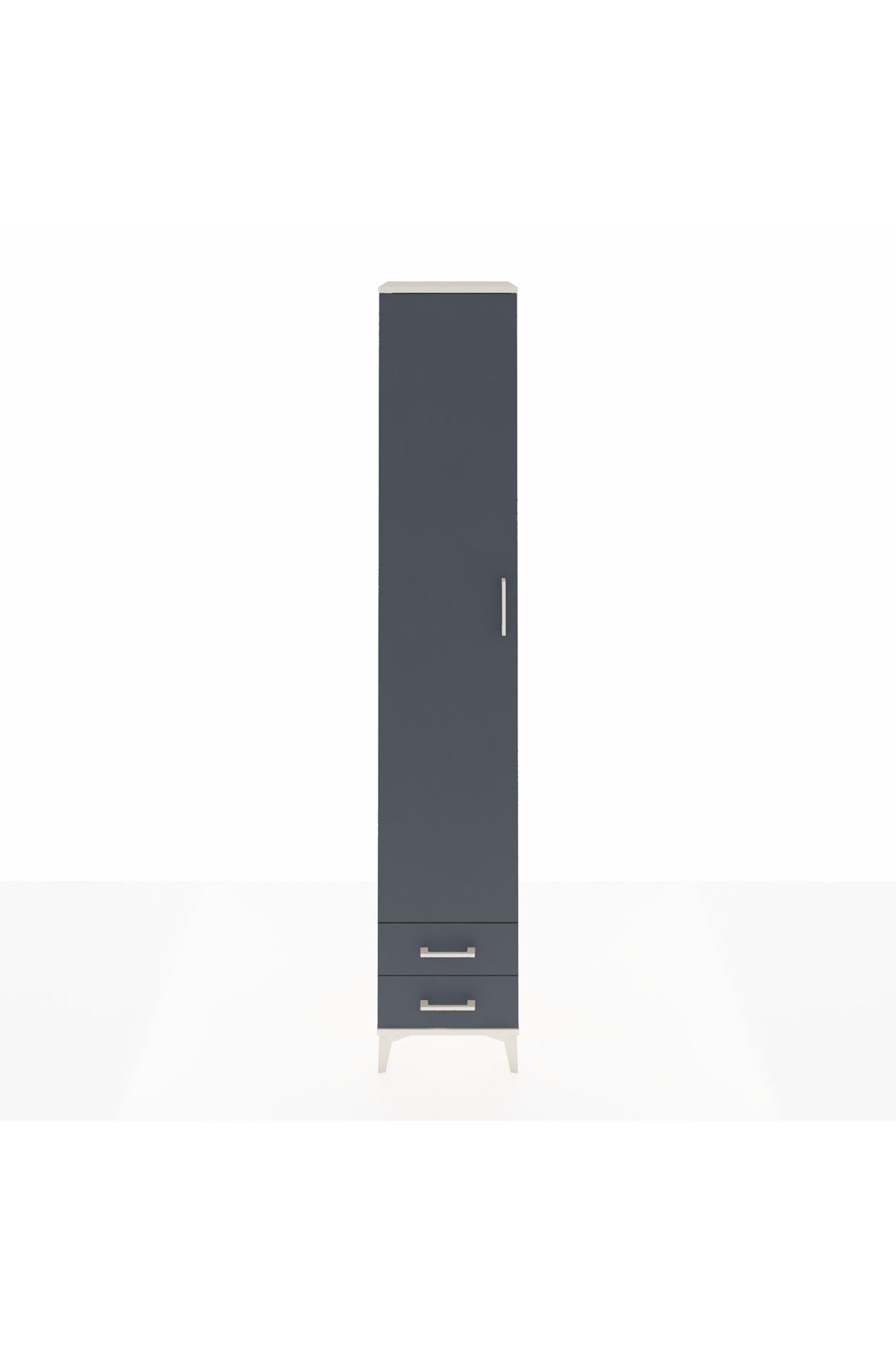 Hyperion Dolap 6 Raflı 2 Çekmeceli Tek Kapaklı 44x44x243 - S64M011V2B