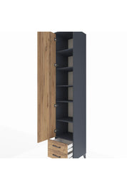 Hyperion Dolap 6 Raflı 2 Çekmeceli Tek Kapaklı 44x44x243 - S64M011V6B