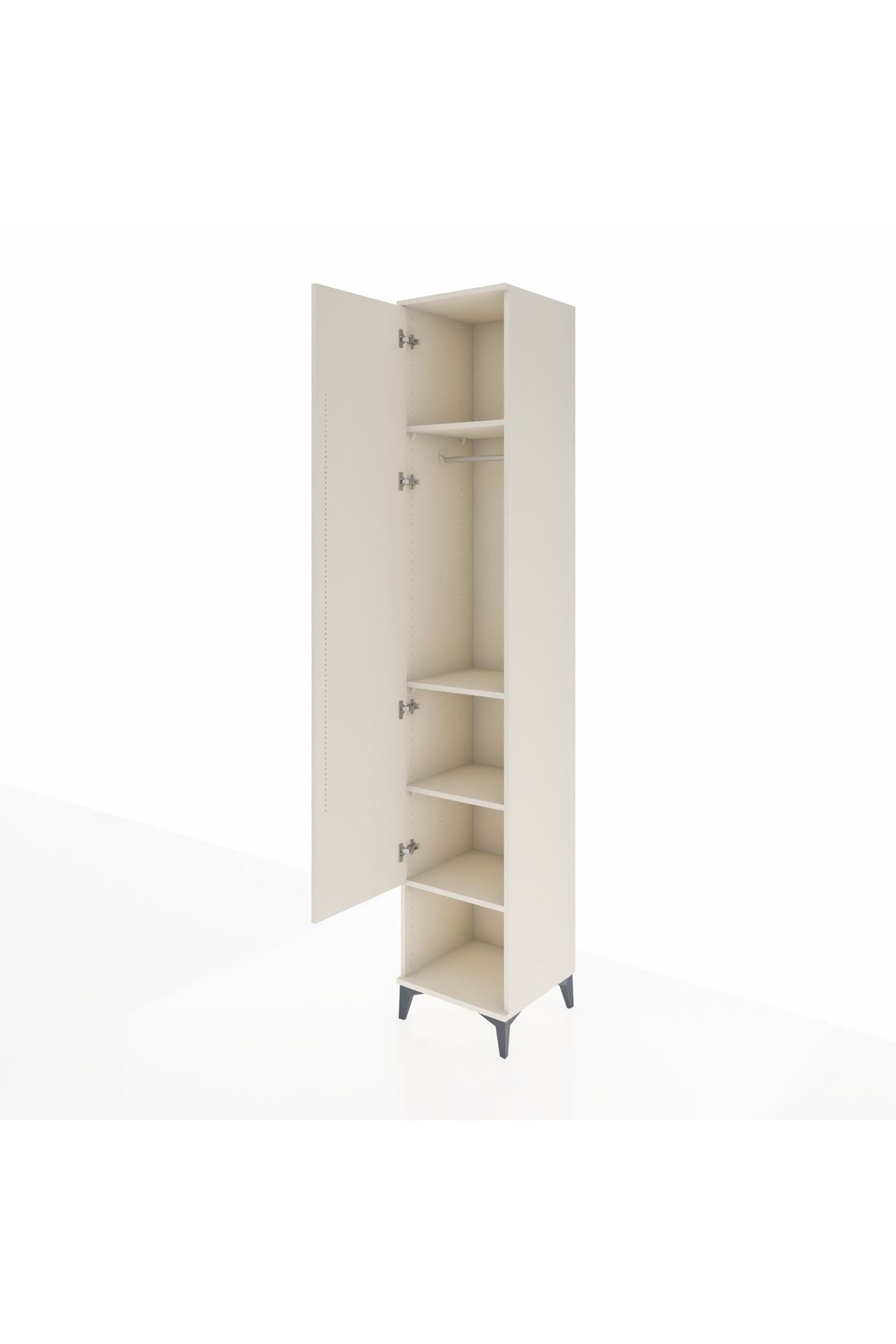 Hyperion Dolap 4 Raflı Tek Kapaklı Tek Askılı 44x44x243 - S64M012V1B