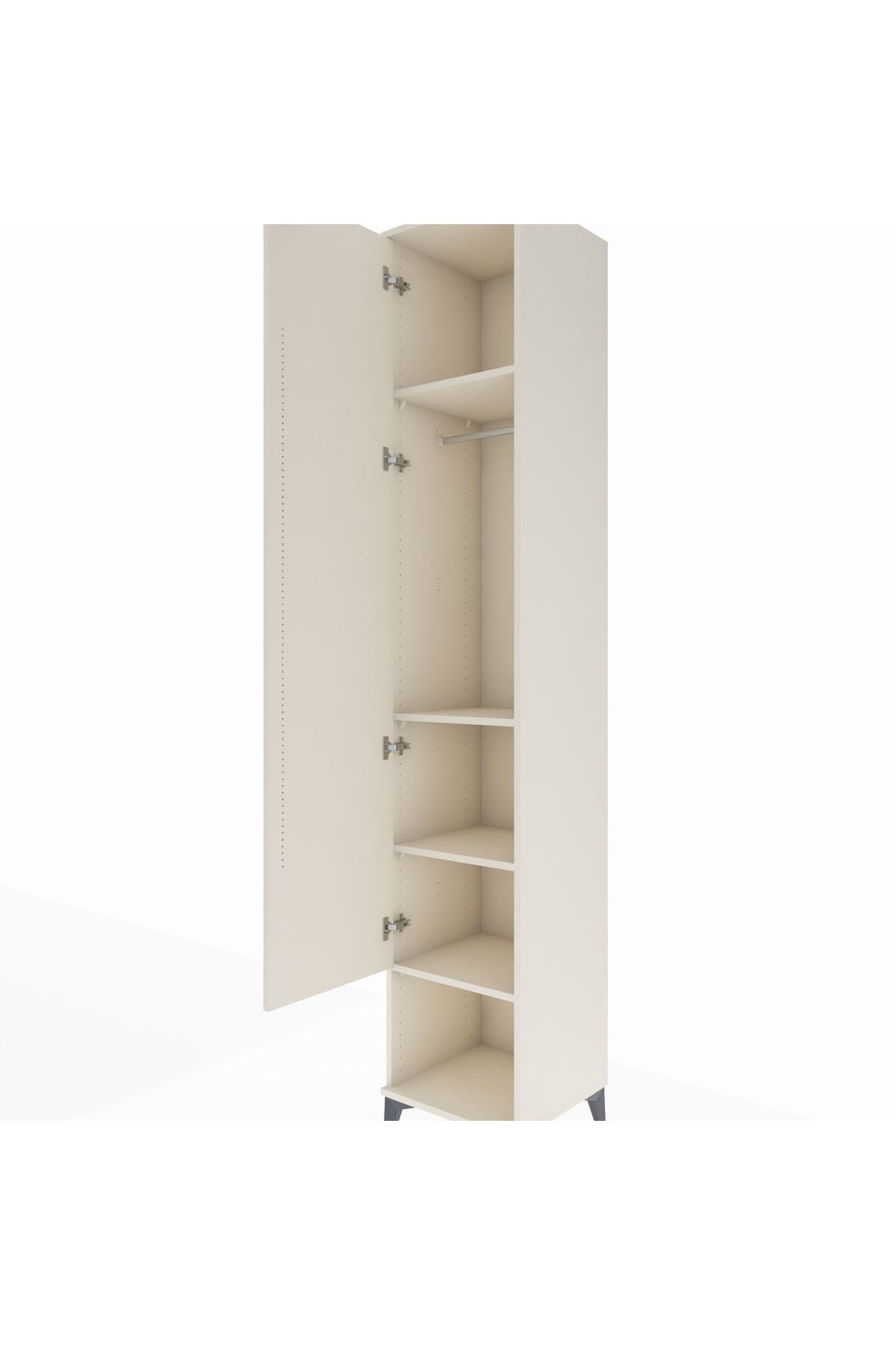 Hyperion Dolap 4 Raflı Tek Kapaklı Tek Askılı 44x44x243 - S64M012V1B