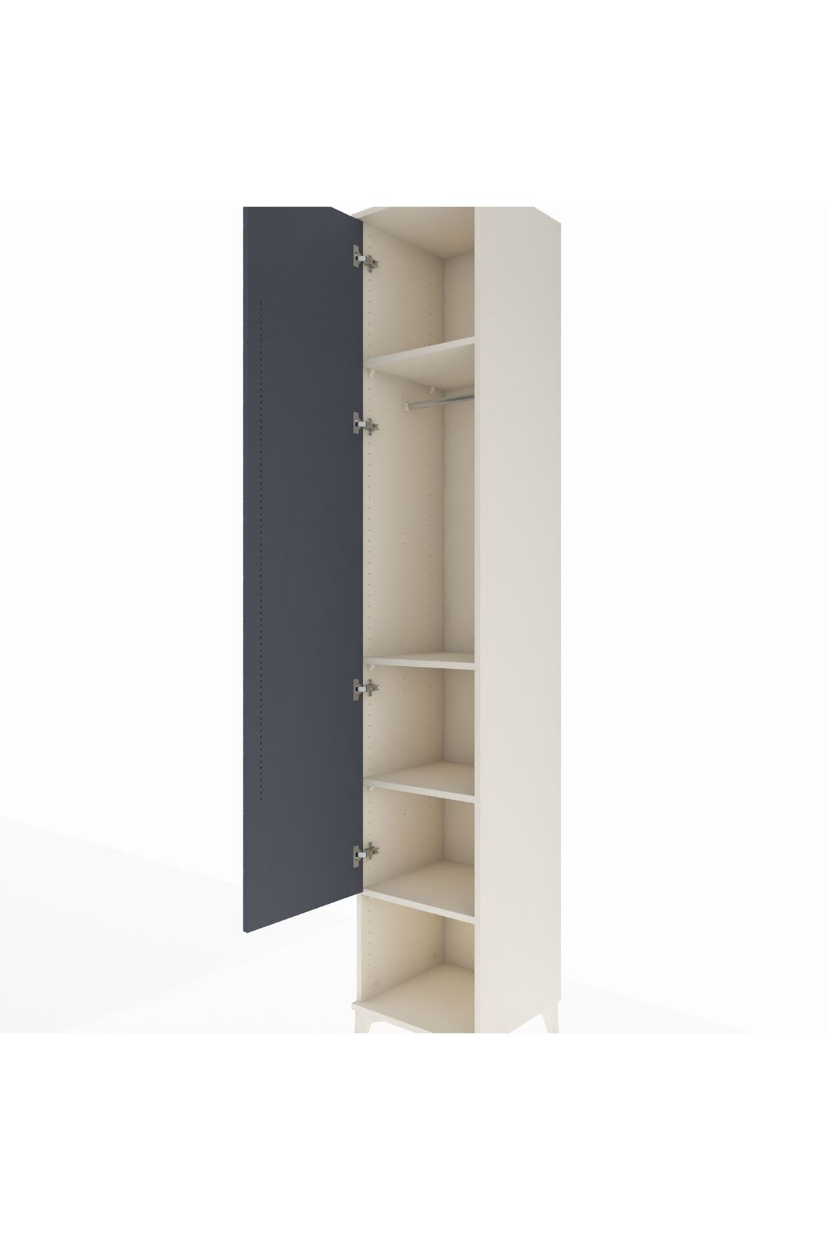 Hyperion Dolap 4 Raflı Tek Kapaklı Tek Askılı 44x44x243 - S64M012V2B