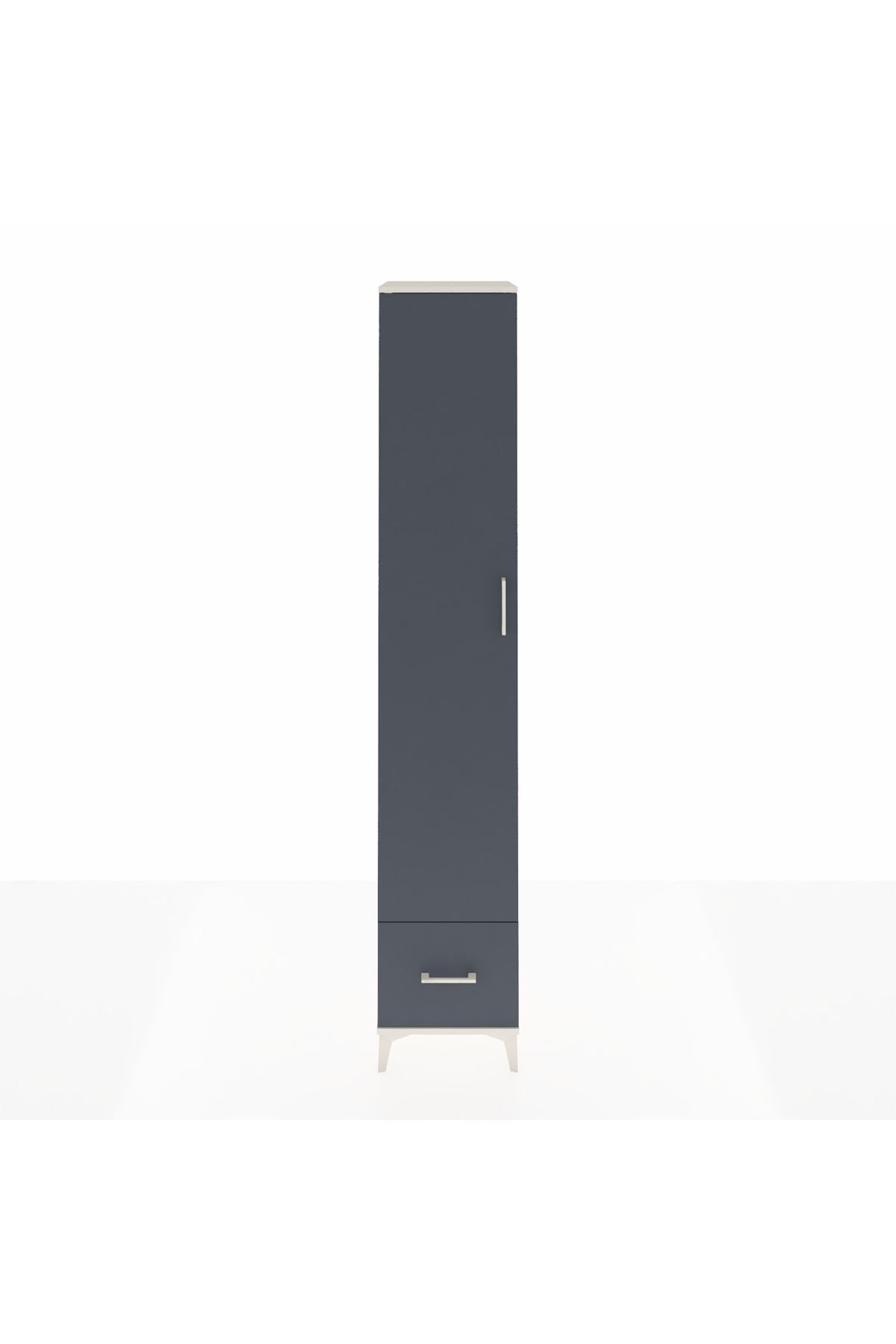Hyperion Dolap 4 Raflı Tek Çekmeceli Tek Askılı 44x44x243 - S64M014V2B