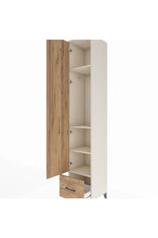Hyperion Dolap 4 Raflı Tek Çekmeceli Tek Askılı 44x44x243 - S64M014V3B