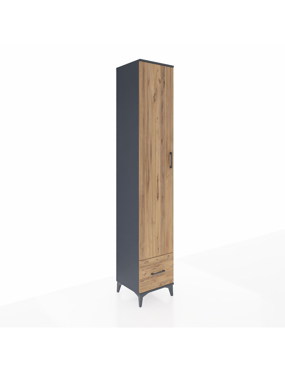 Hyperion Dolap 4 Raflı Tek Çekmeceli Tek Askılı 44x44x243 - S64M014V6B