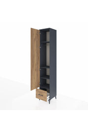 Hyperion Dolap 4 Raflı Tek Çekmeceli Tek Askılı 44x44x243 - S64M014V6B