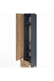 Hyperion Dolap 4 Raflı Tek Çekmeceli Tek Askılı 44x44x243 - S64M014V6B