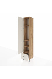 Hyperion Dolap 4 Raflı Tek Çekmeceli Tek Askılı 44x44x243 - S64M014V7B