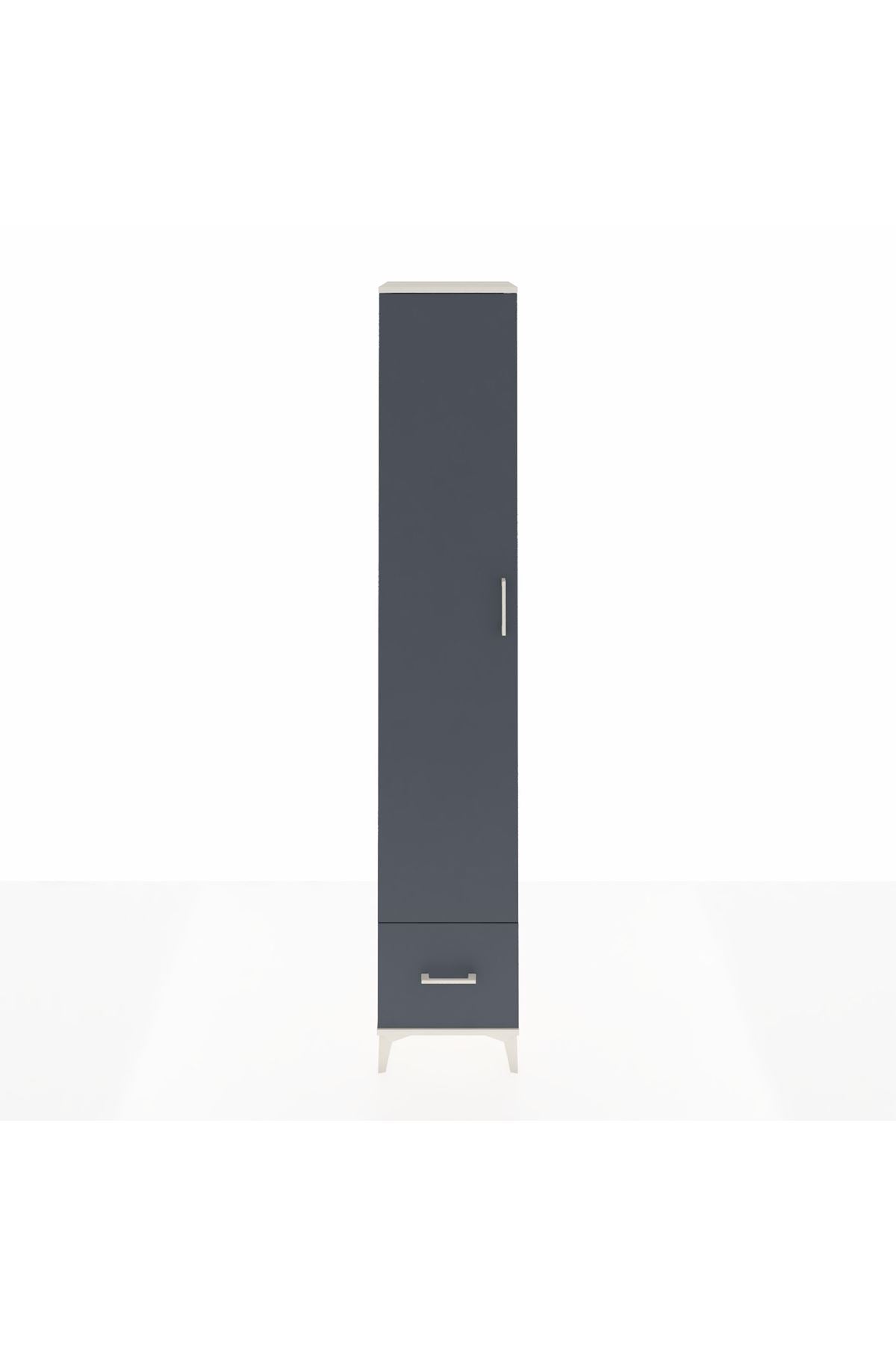 Hyperion Dolap 6 Raflı Tek Çekmeceli Tek Kapaklı 44x44x243 - S64M015V2B