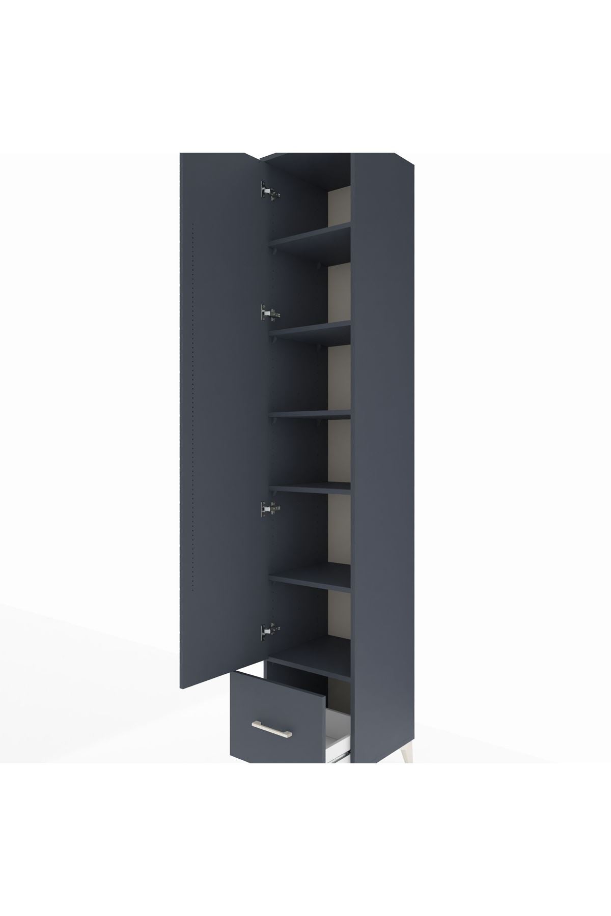 Hyperion Dolap 6 Raflı Tek Çekmeceli Tek Kapaklı 44x44x243 - S64M015V5B