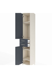 Hyperion Dolap 4 Raflı 2 Çekmeceli Tek Askılı 44x44x243 - S64M016V2B