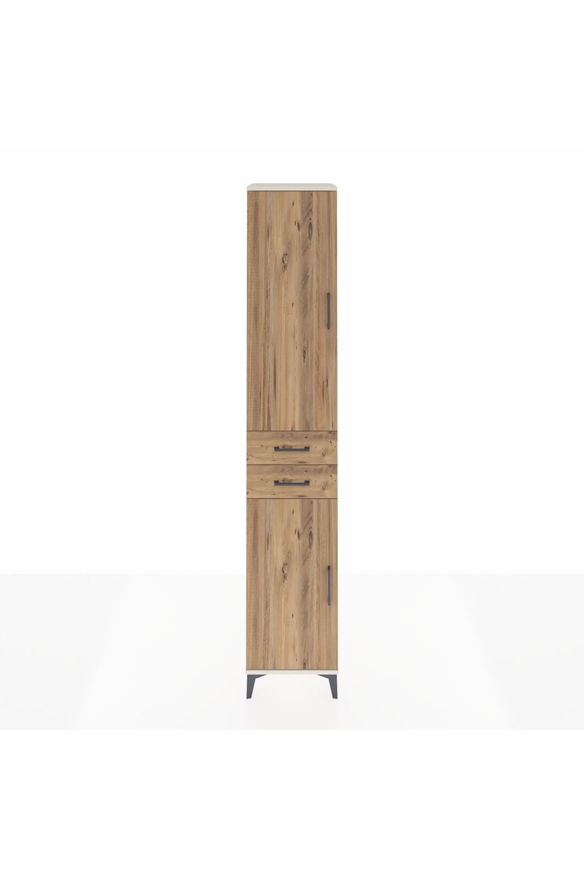 Hyperion Dolap 4 Raflı 2 Çekmeceli Tek Askılı 44x44x243 - S64M016V3B