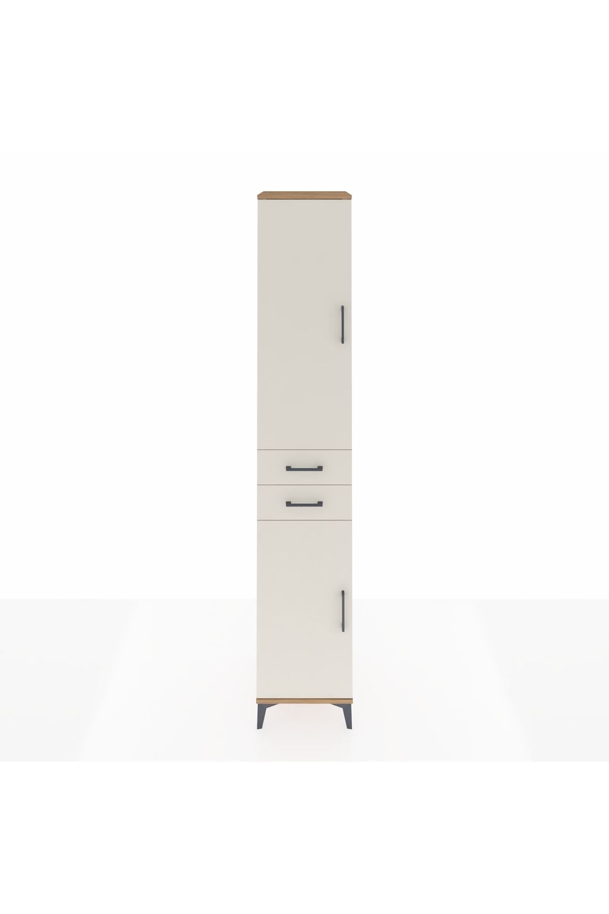 Hyperion Dolap 4 Raflı 2 Çekmeceli Tek Askılı 44x44x243 - S64M016V7B