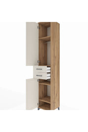 Hyperion Dolap 4 Raflı 2 Çekmeceli Tek Askılı 44x44x243 - S64M016V7B