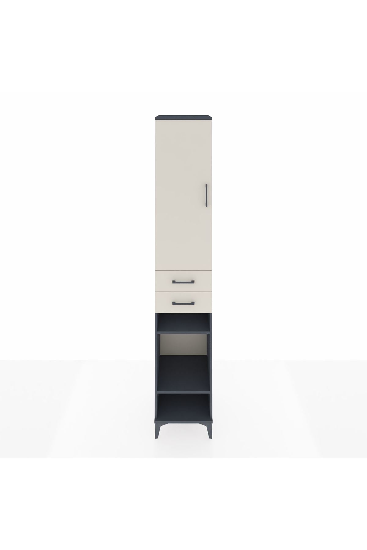 Hyperion Dolap 4 Raflı 2 Çekmeceli Tek Askılı 44x44x243 - S64M017V4B