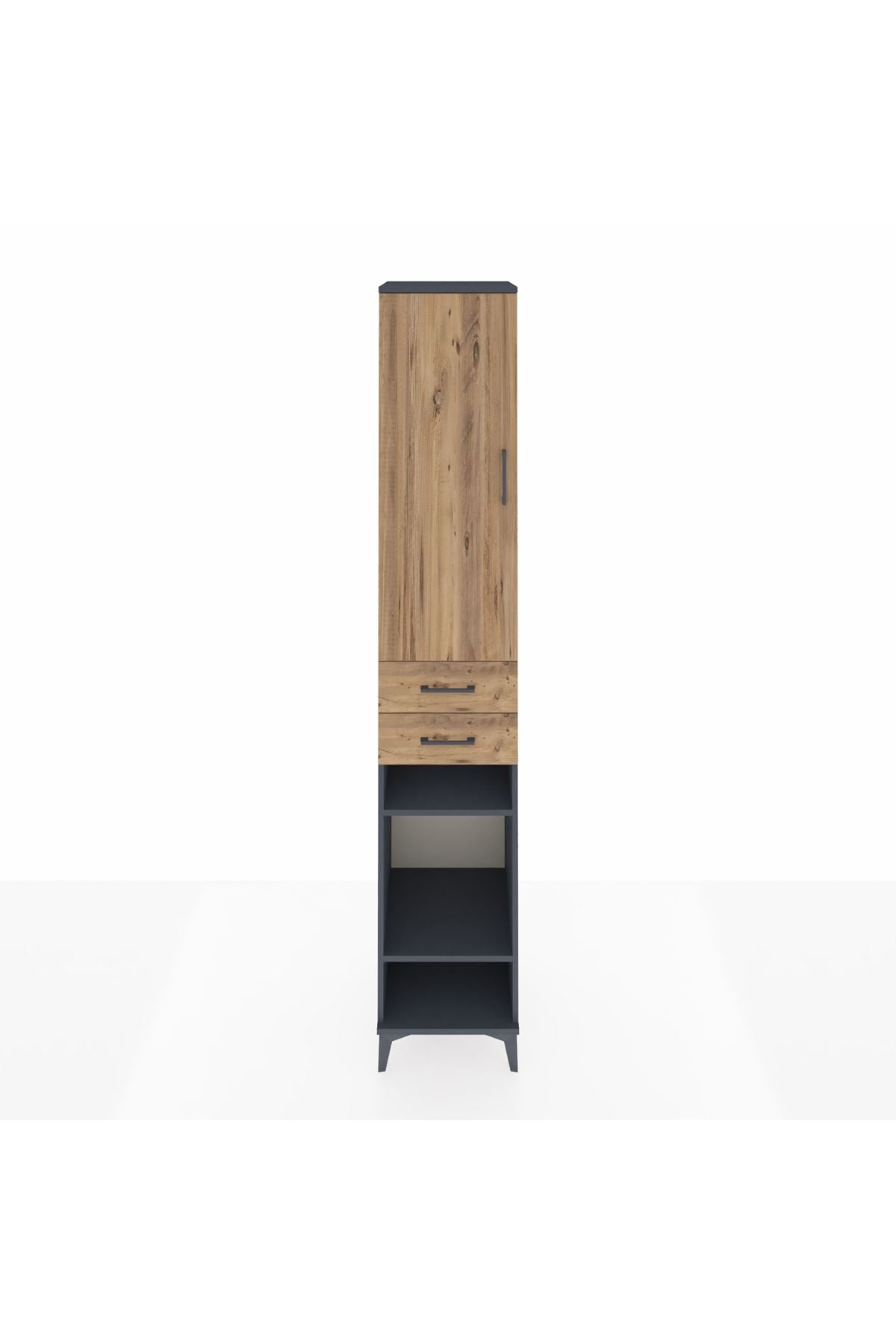 Hyperion Dolap 4 Raflı 2 Çekmeceli Tek Askılı 44x44x243 - S64M017V6B