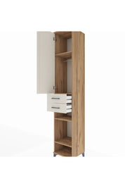 Hyperion Dolap 4 Raflı 2 Çekmeceli Tek Askılı 44x44x243 - S64M017V7B