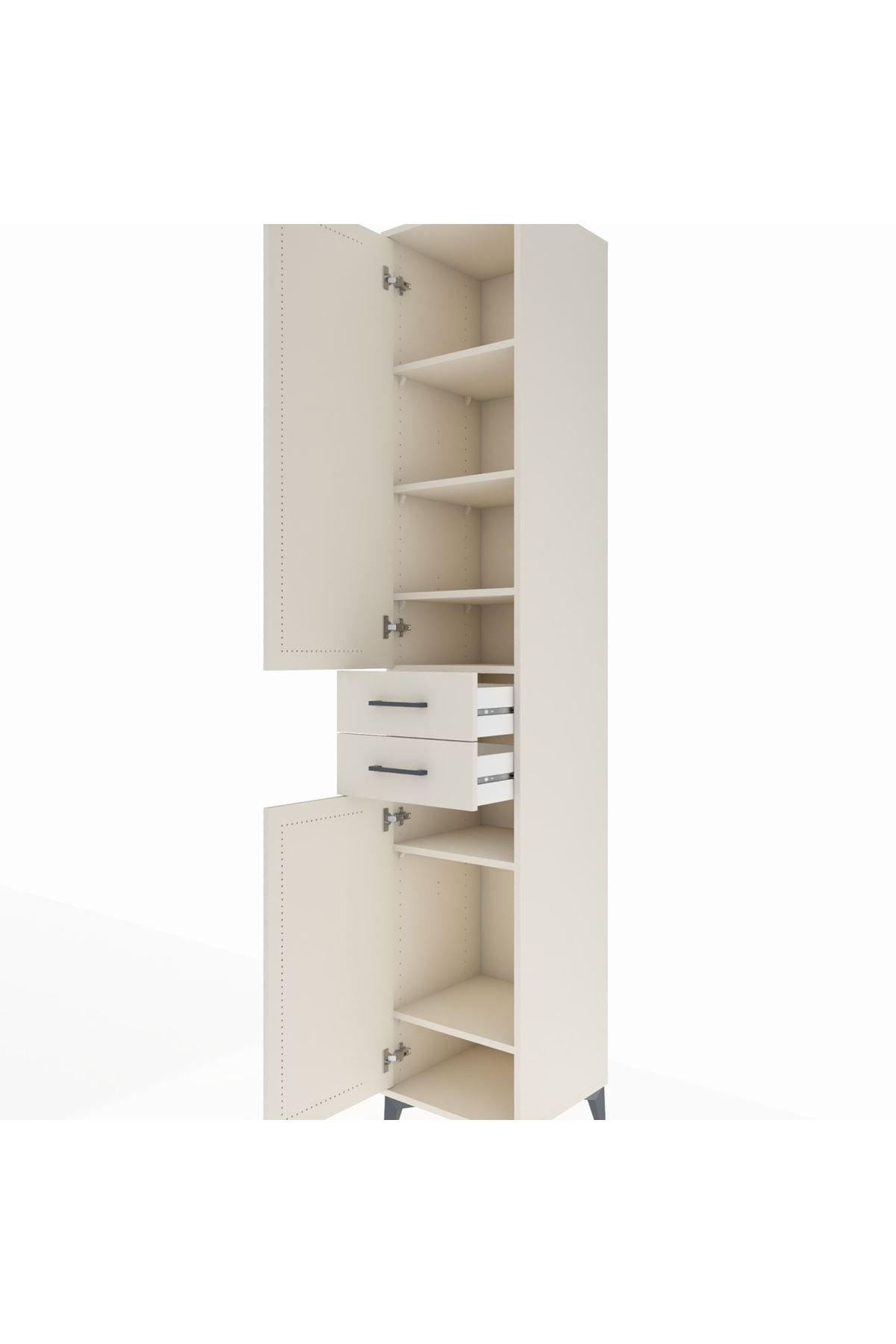 Hyperion Dolap 6 Raflı 2 Çekmeceli 2 Kapaklı 44x44x243 - S64M018V1B