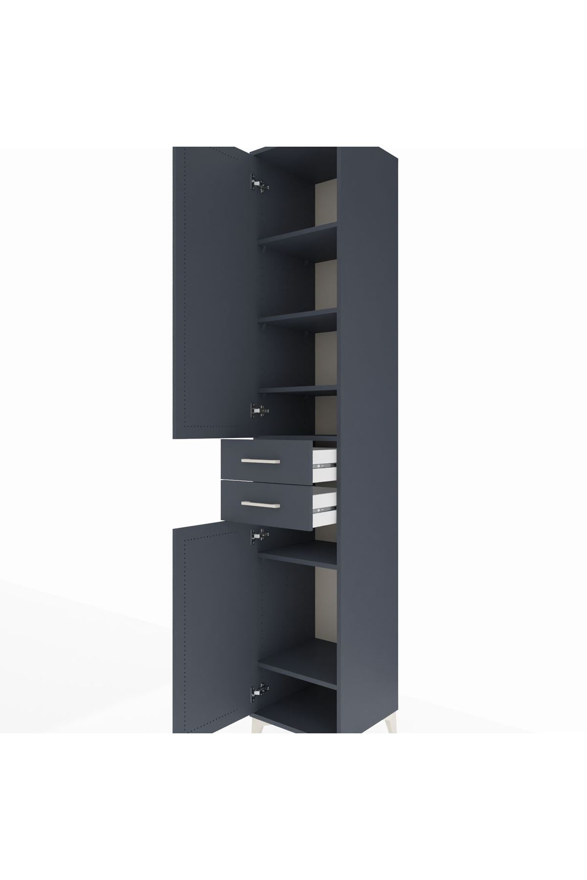 Hyperion Dolap 6 Raflı 2 Çekmeceli 2 Kapaklı 44x44x243 - S64M018V5B
