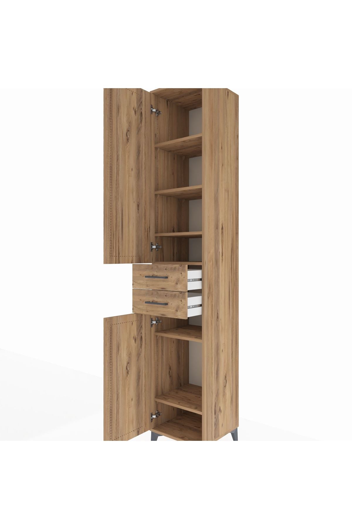 Hyperion Dolap 6 Raflı 2 Çekmeceli 2 Kapaklı 44x44x243 - S64M018V9B