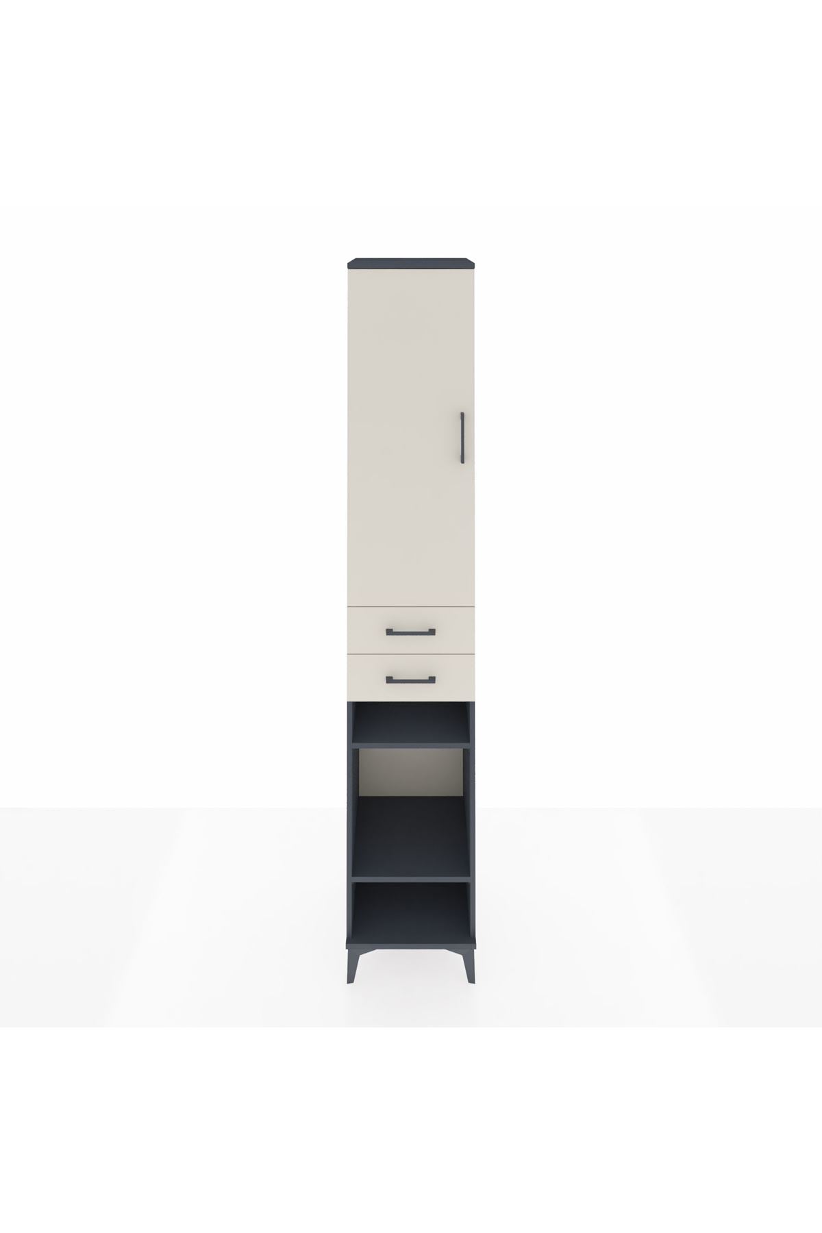 Hyperion Dolap 6 Raflı 2 Çekmeceli Tek Kapaklı 44x44x243 - S64M019V4B