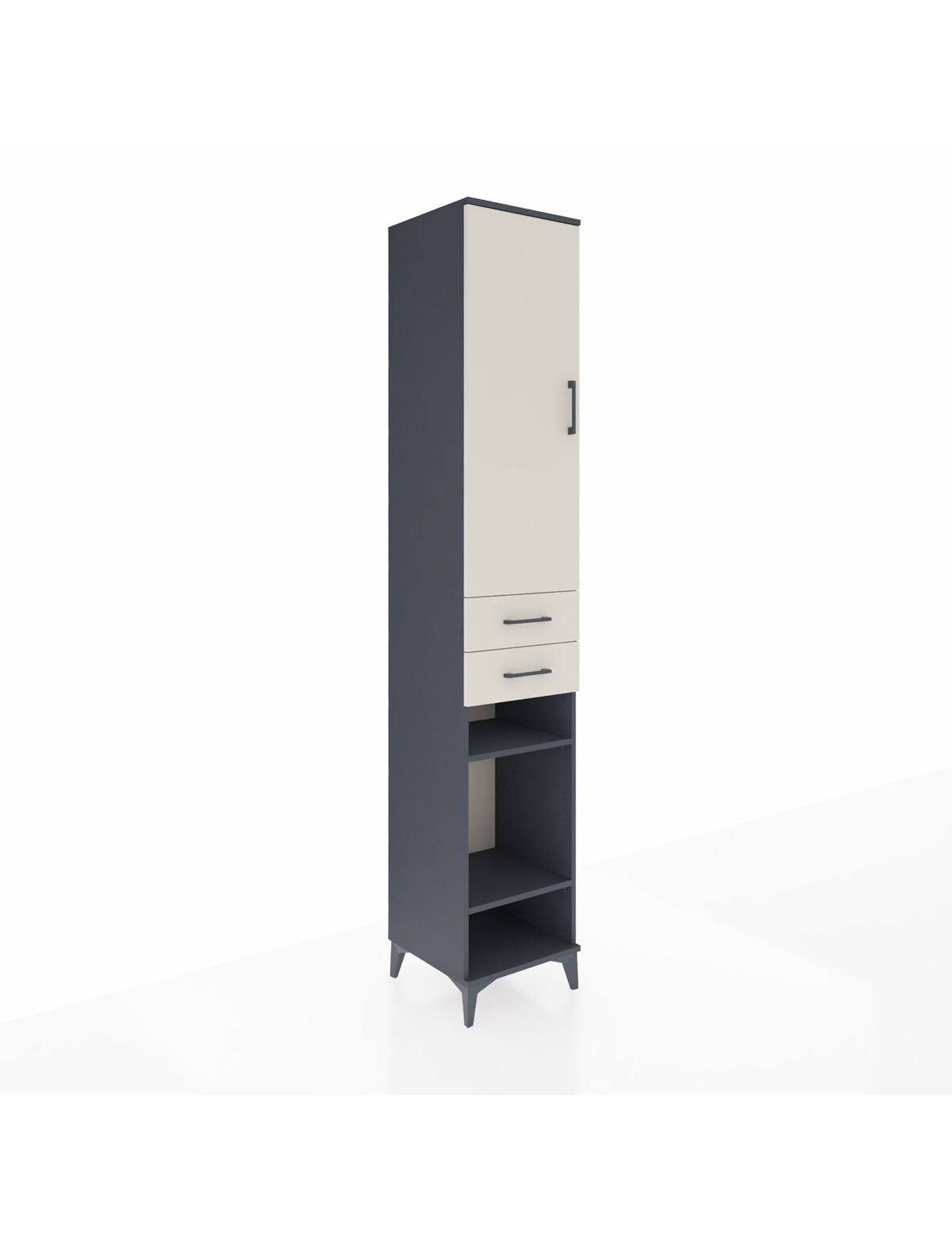 Hyperion Dolap 6 Raflı 2 Çekmeceli Tek Kapaklı 44x44x243 - S64M019V4B