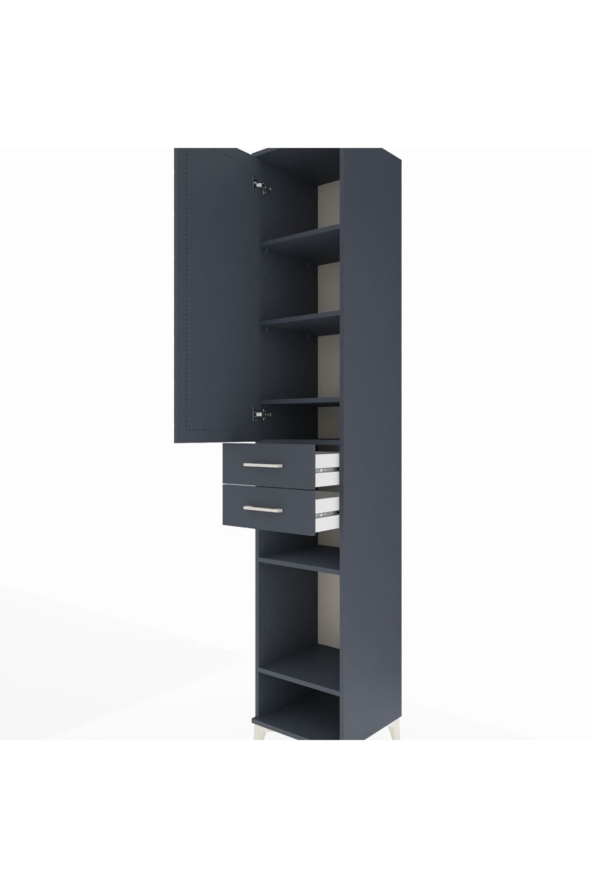 Hyperion Dolap 6 Raflı 2 Çekmeceli Tek Kapaklı 44x44x243 - S64M019V5B