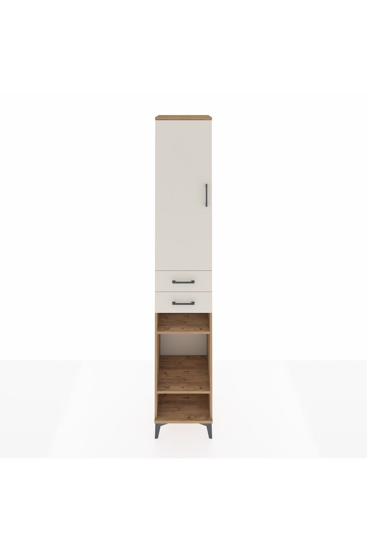 Hyperion Dolap 6 Raflı 2 Çekmeceli Tek Kapaklı 44x44x243 - S64M019V7B