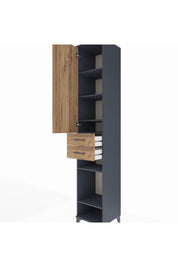 Hyperion Dolap 6 Raflı 2 Çekmeceli Tek Kapaklı 44x44x243 - S64M019V6B