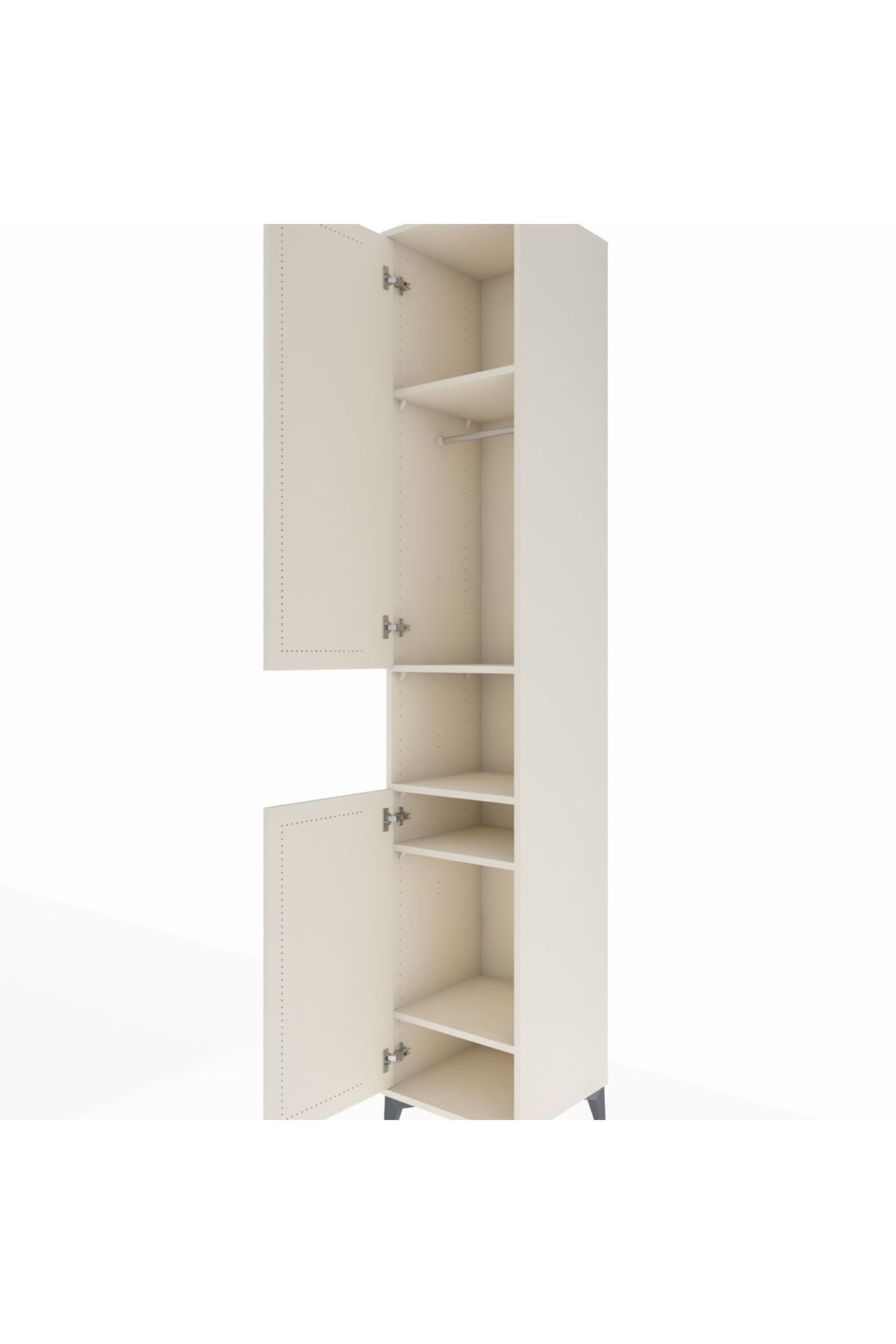 Hyperion Dolap 5 Raflı 2 Kapaklı Tek Askılı 44x44x243 - S64M021V1B