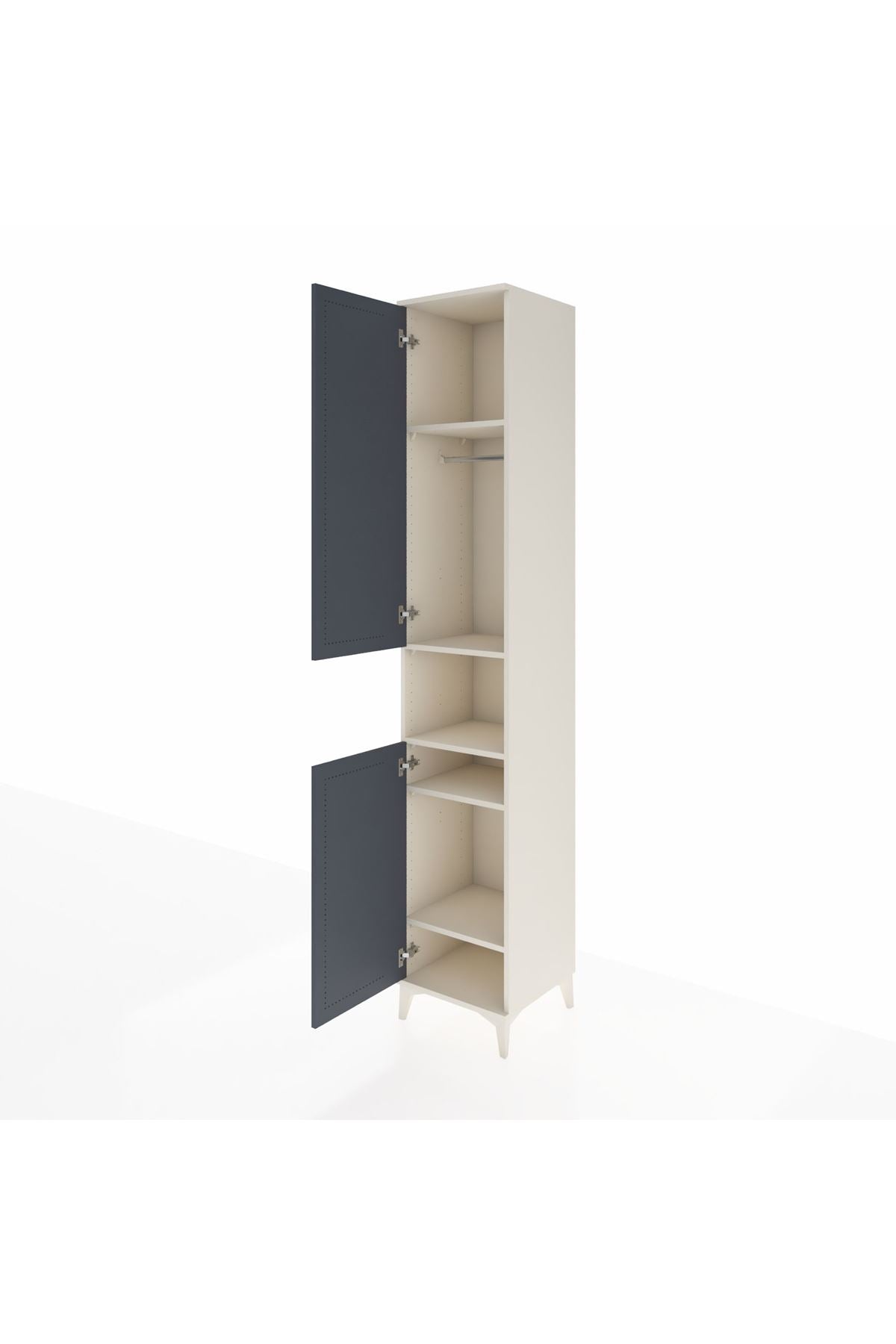 Hyperion Dolap 5 Raflı 2 Kapaklı Tek Askılı 44x44x243 - S64M021V2B