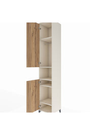 Hyperion Dolap 5 Raflı 2 Kapaklı Tek Askılı 44x44x243 - S64M021V3B