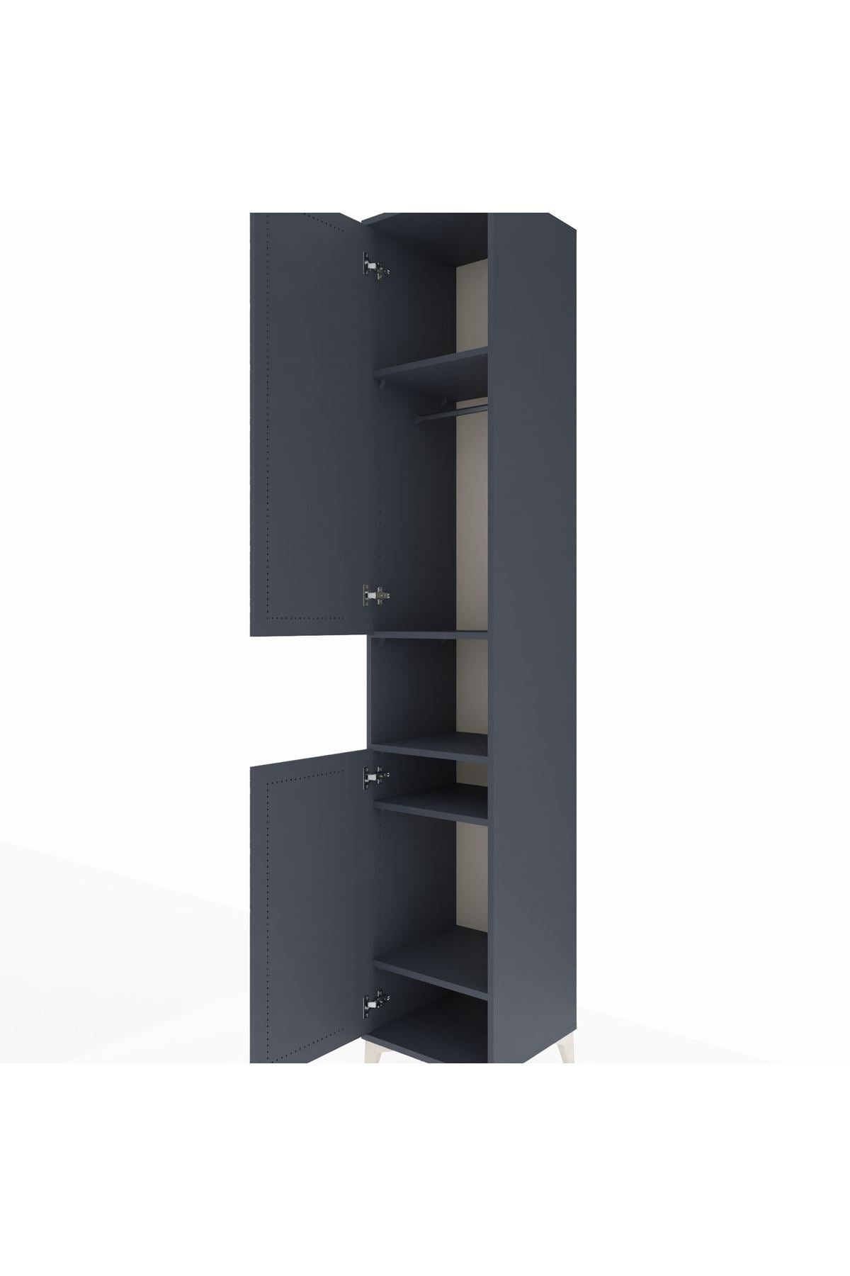Hyperion Dolap 5 Raflı 2 Kapaklı Tek Askılı 44x44x243 - S64M021V5B