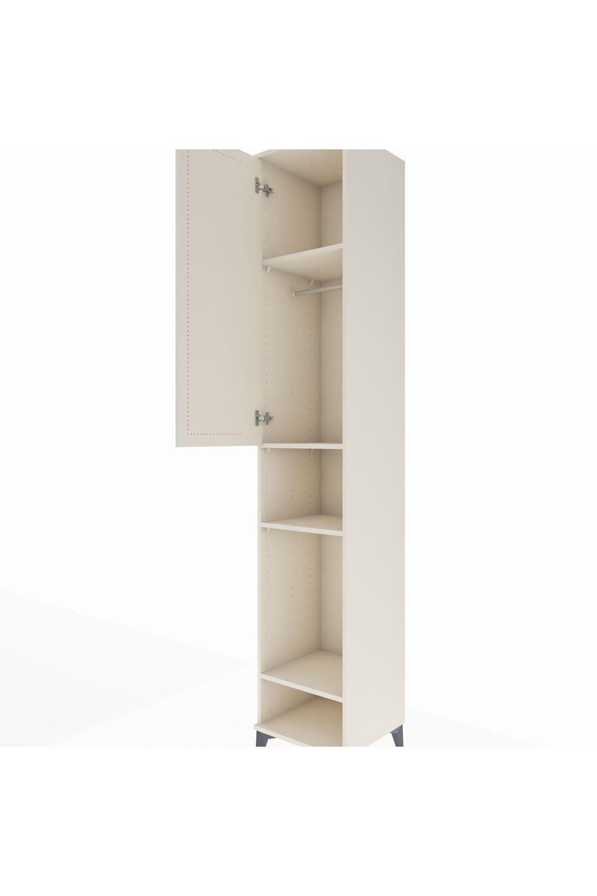 Hyperion Dolap 4 Raflı Tek Kapaklı Tek Askılı 44x44x243 - S64M022V1B