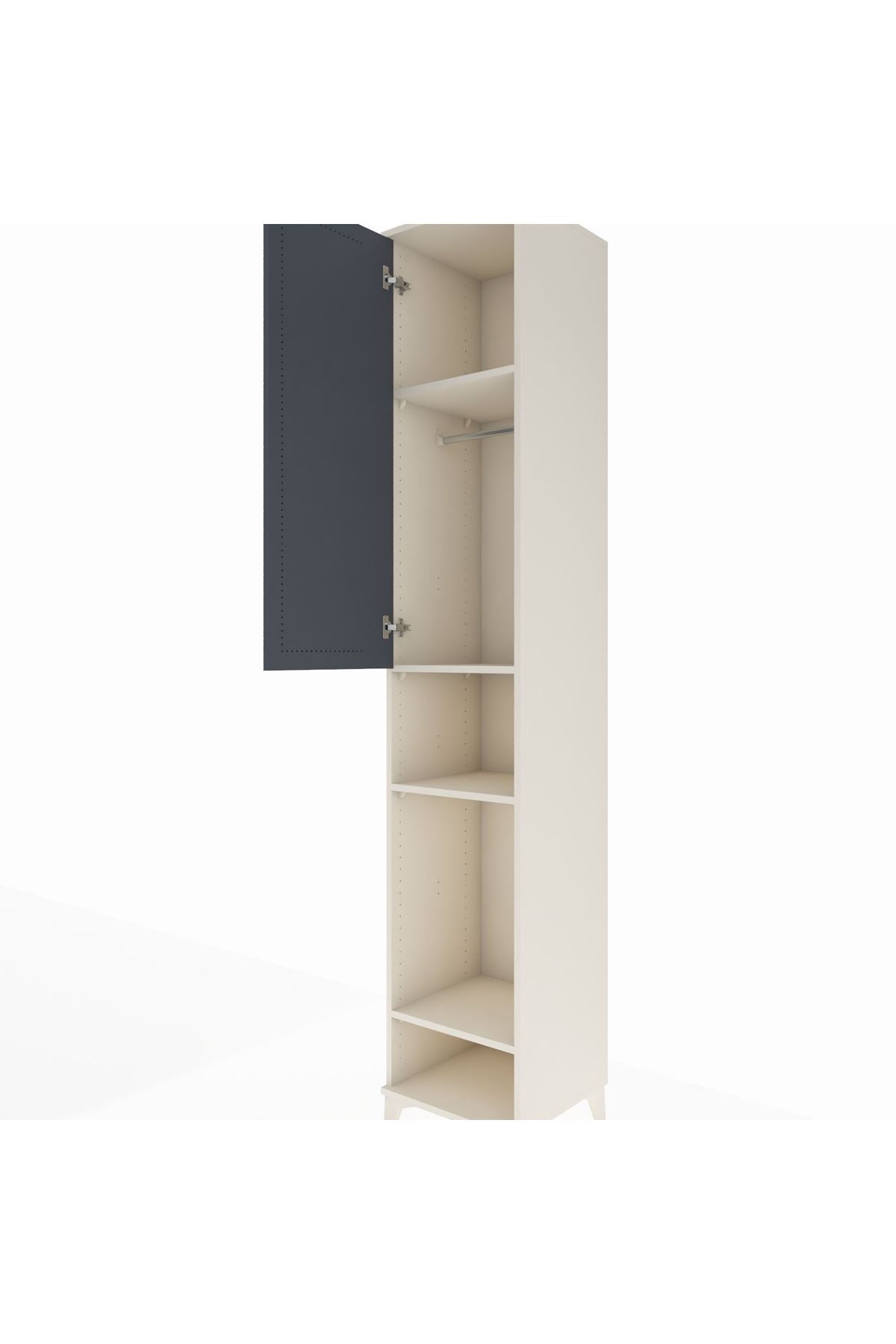 Hyperion Dolap 4 Raflı Tek Kapaklı Tek Askılı 44x44x243 - S64M022V2B