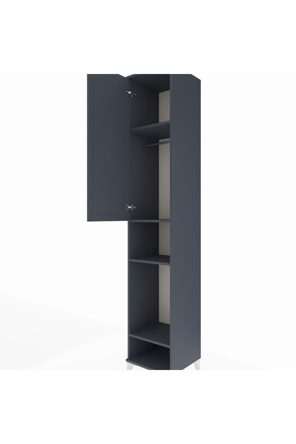 Hyperion Dolap 4 Raflı Tek Kapaklı Tek Askılı 44x44x243 - S64M022V5B