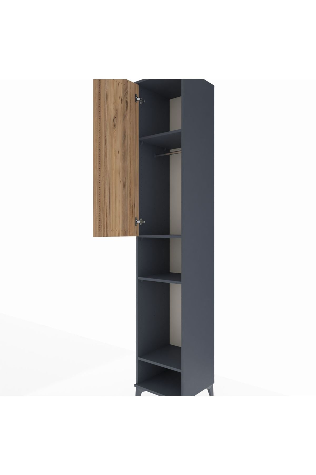 Hyperion Dolap 4 Raflı Tek Kapaklı Tek Askılı 44x44x243 - S64M022V6B