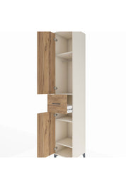 Hyperion Dolap 4 Raflı Tek Çekmeceli Tek Askılı 44x44x243 - S64M026V3B