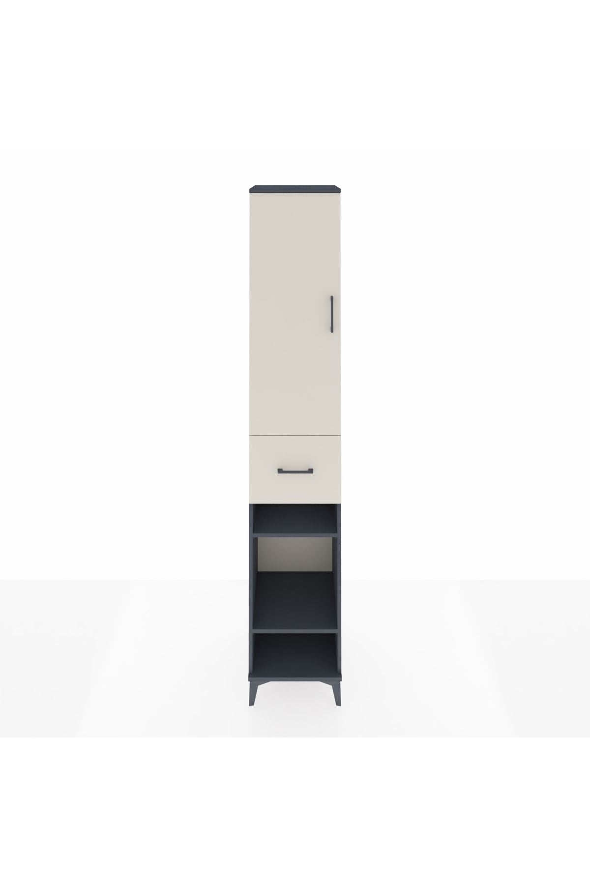 Hyperion Dolap 4 Raflı Tek Çekmeceli Tek Askılı 44x44x243 - S64M027V4B