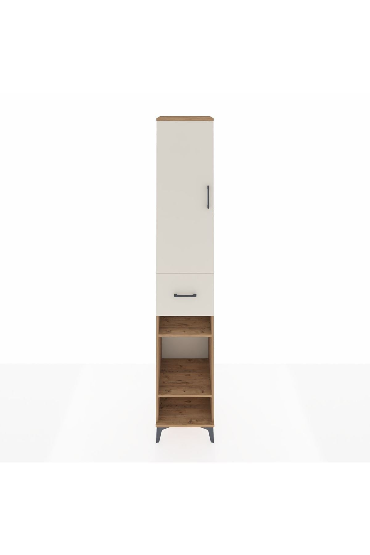 Hyperion Dolap 4 Raflı Tek Çekmeceli Tek Askılı 44x44x243 - S64M027V7B