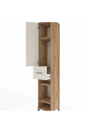Hyperion Dolap 4 Raflı Tek Çekmeceli Tek Askılı 44x44x243 - S64M027V7B