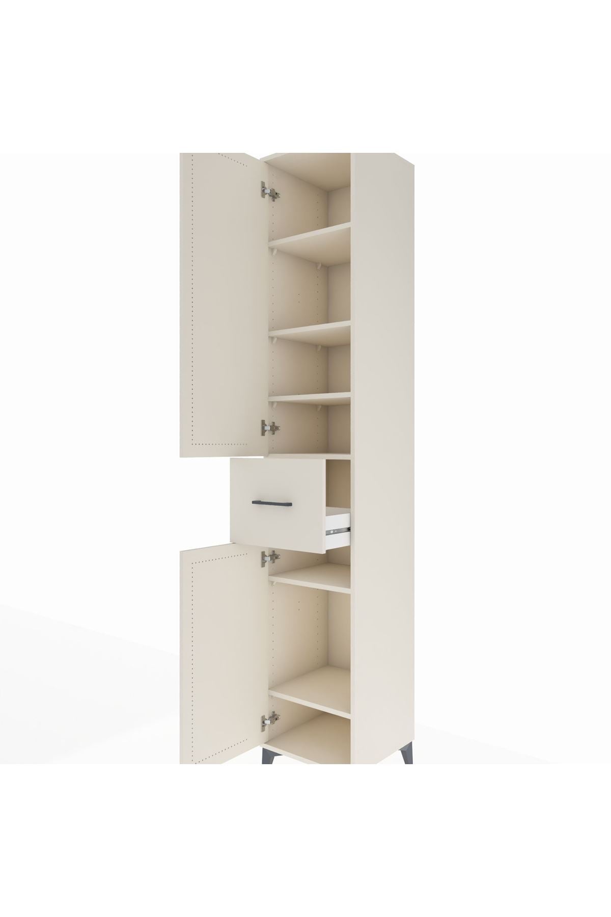 Hyperion Dolap 6 Raflı Tek Çekmeceli 2 Kapaklı 44x44x243 - S64M028V1B