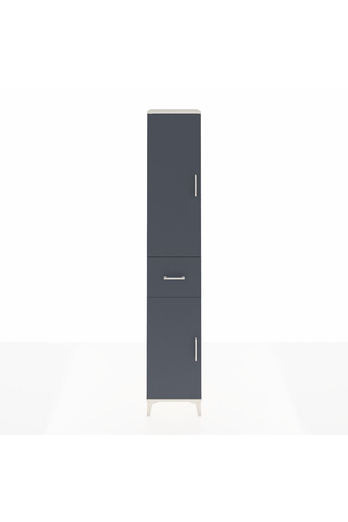 Hyperion Dolap 6 Raflı Tek Çekmeceli 2 Kapaklı 44x44x243 - S64M028V2B