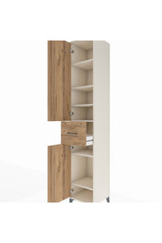 Hyperion Dolap 6 Raflı Tek Çekmeceli 2 Kapaklı 44x44x243 - S64M028V3B