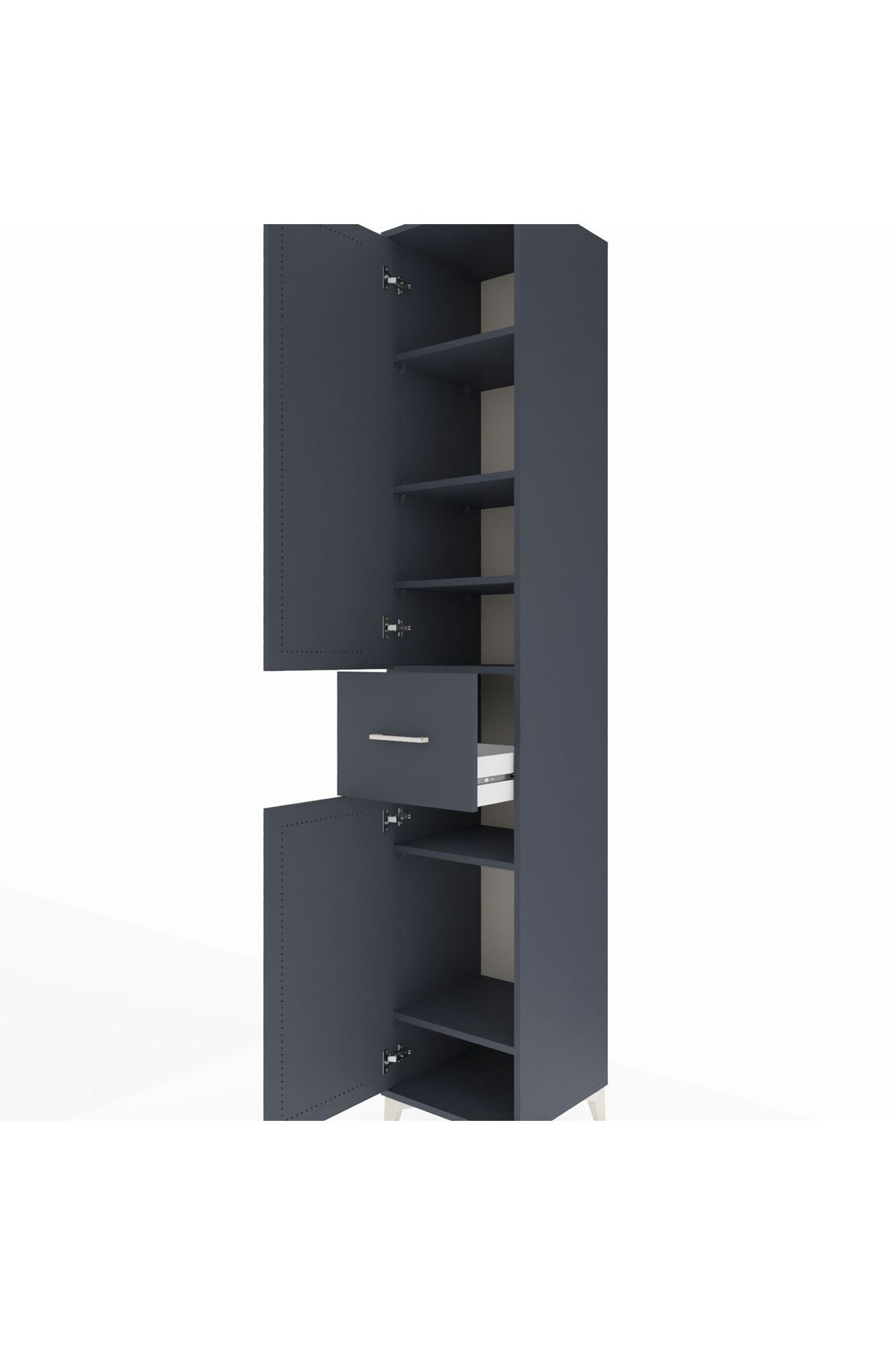 Hyperion Dolap 6 Raflı Tek Çekmeceli 2 Kapaklı 44x44x243 - S64M028V5B