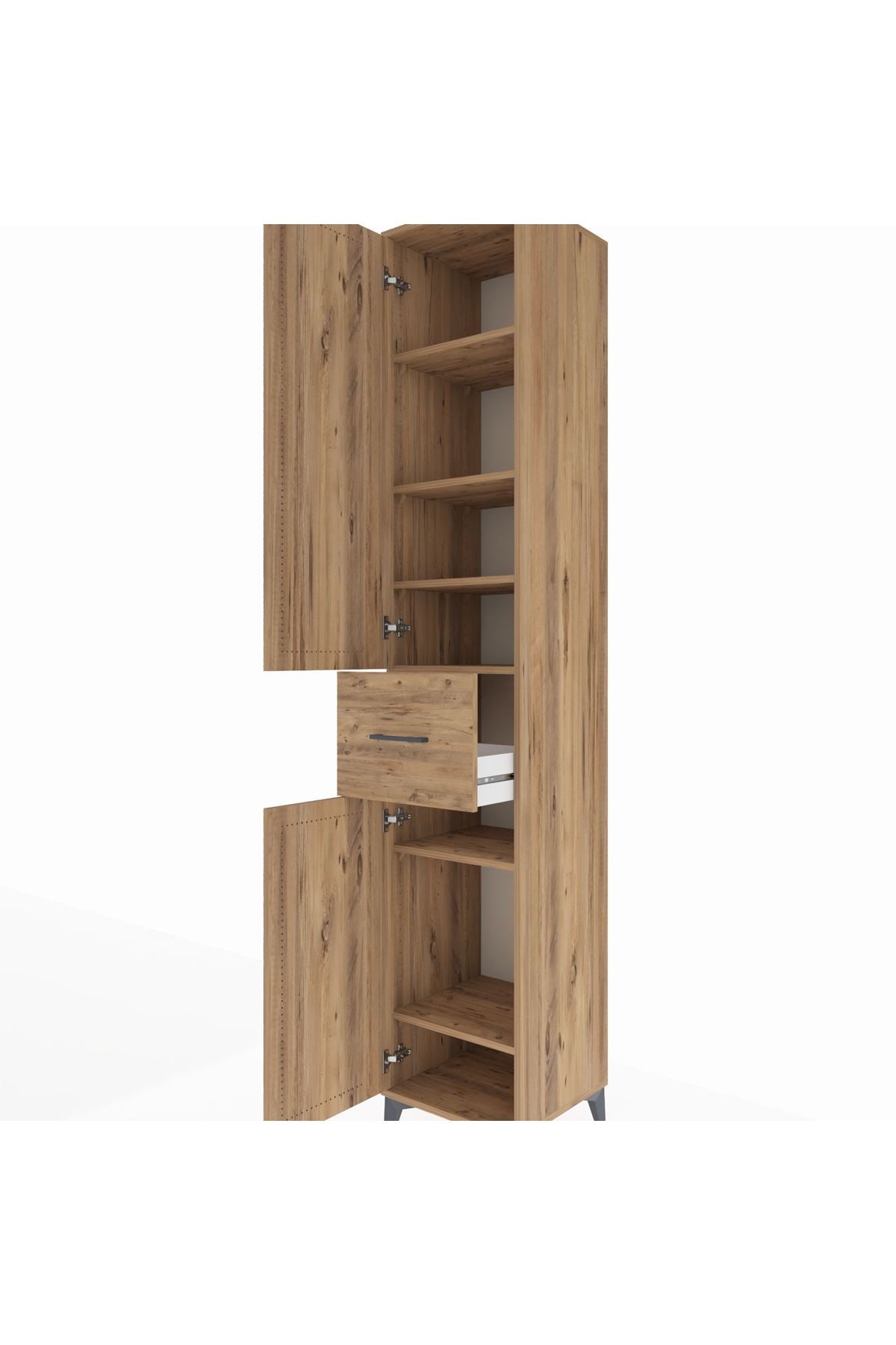 Hyperion Dolap 6 Raflı Tek Çekmeceli 2 Kapaklı 44x44x243 - S64M028V9B