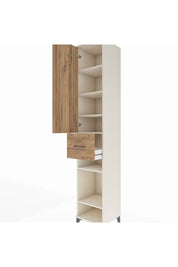 Hyperion Dolap 6 Raflı Tek Çekmeceli Tek Kapaklı 44x44x243 - S64M029V3B