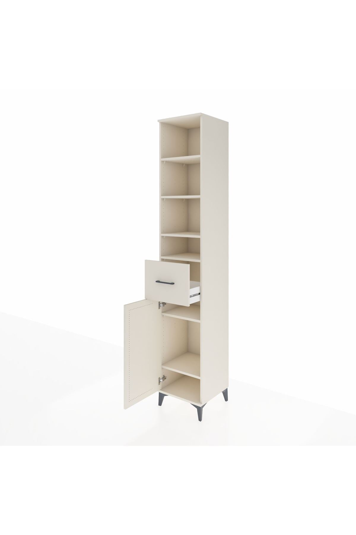 Hyperion Dolap 6 Raflı Tek Çekmeceli Tek Kapaklı 44x44x243 - S64M030V1B